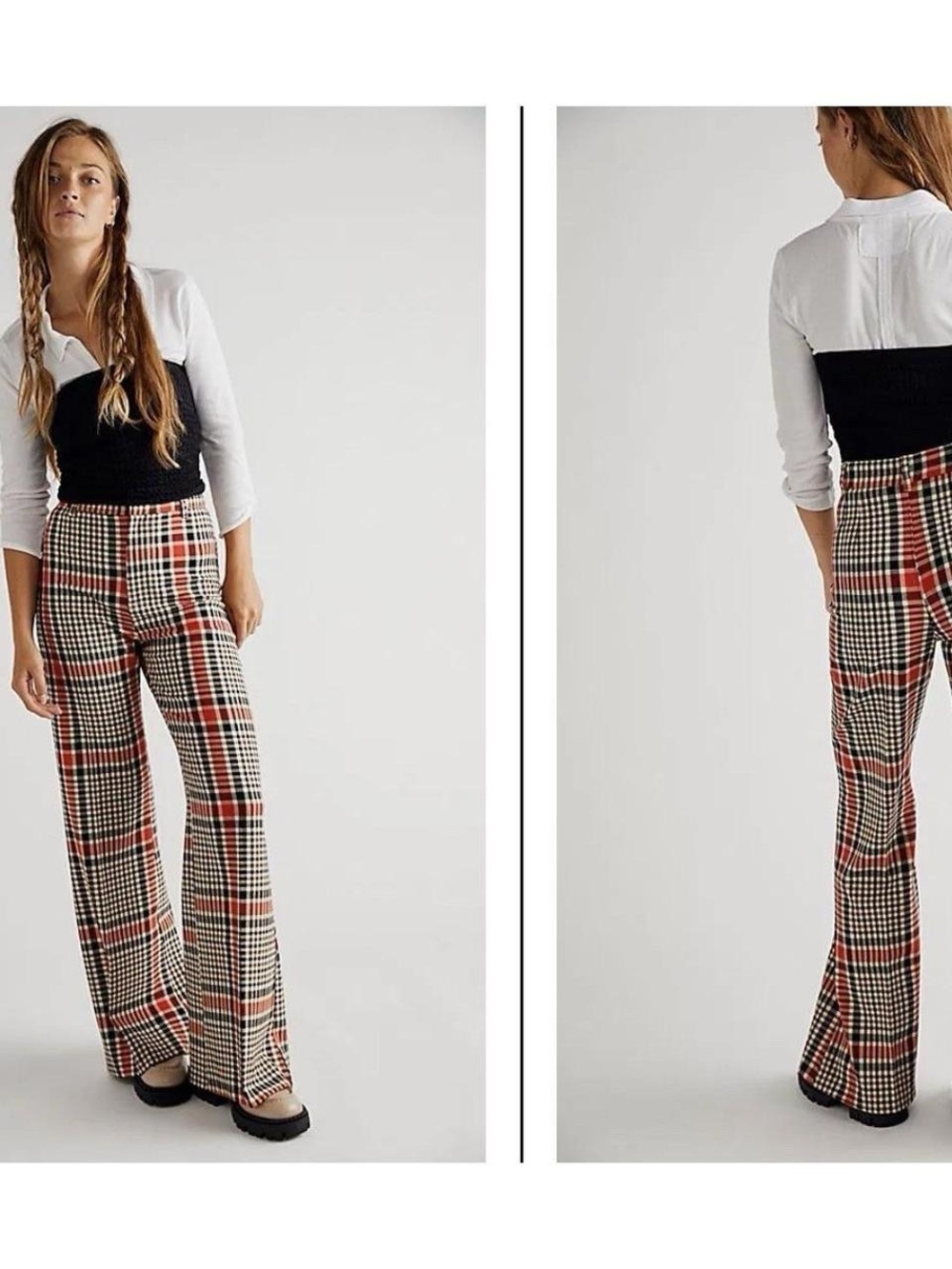 Free People Plaid Jules Pant